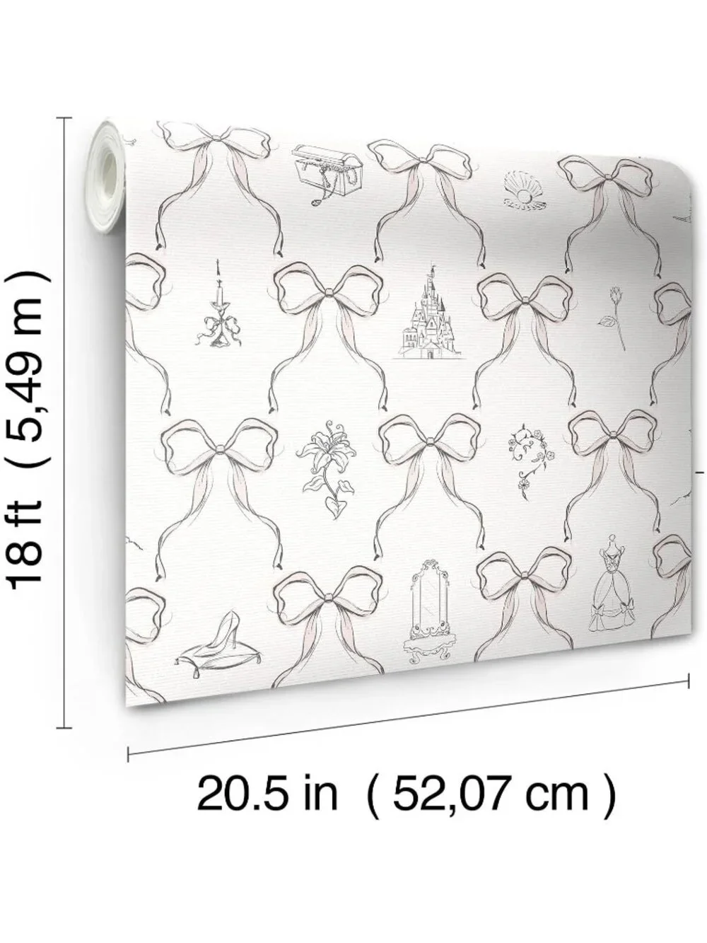 NWT: Disney Princess Peel and Stick Wallpaper 20.5 in x 18 ft